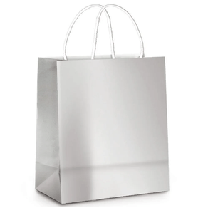 SACOLA LAM PRATA METAL BRILHO M 26 X 19,5 X 9,5 01 UN